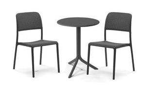 Nardi Outdoor Bistro Set - 3 pc - Black (Made in Italy)