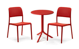 Nardi Outdoor Bistro Set - 3 pc - Red (Made in Italy)