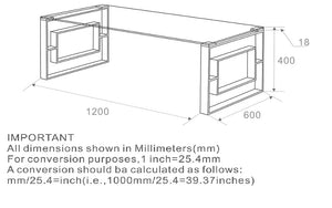 Coffee Table Set with Glass Top - 3 pc - Gold