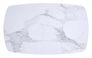 Coffee Table with Marble Top – White & Black