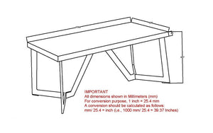 Coffee Table with Solid Wood & Iron Legs - Natural & Aged Gold