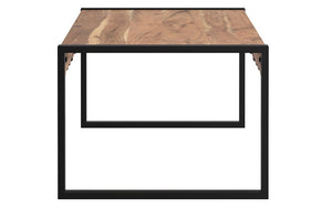 Coffee Table with Metal Legs – Natural & Black