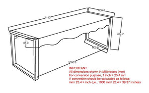 Coffee Table with Metal Legs – Natural & Black