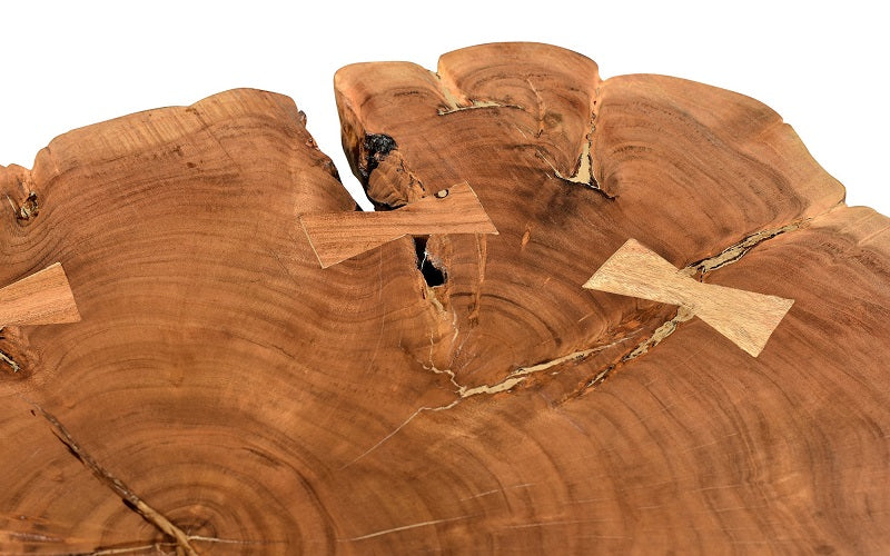 Coffee Table with Solid Wood - Natural & Black