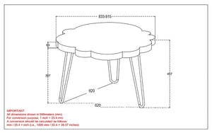 Coffee Table with Solid Wood - Natural & Black