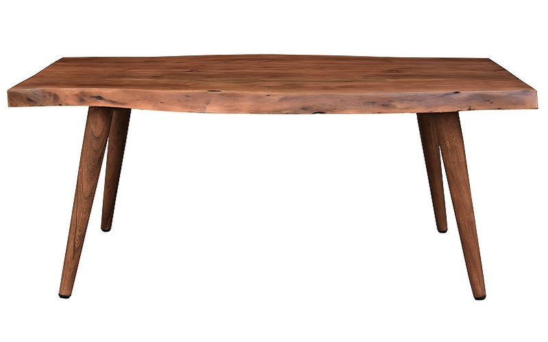 Hospitality & Commercial Grade Coffee and End Table | Coffee Table with Live Edge – Walnut
