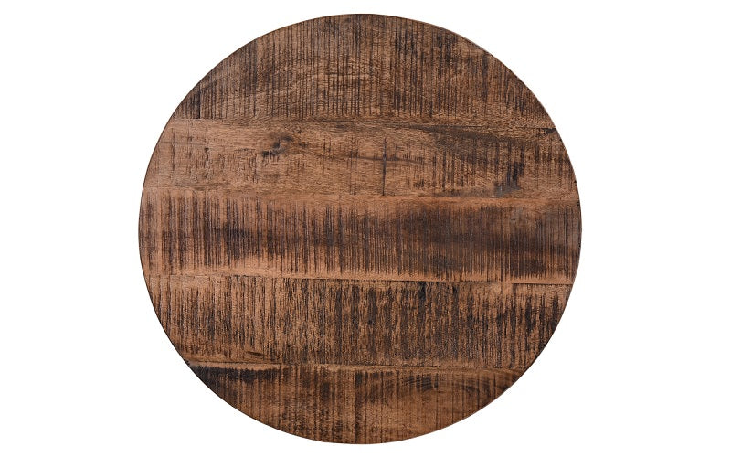 Coffee Nesting Table Set with Round Leg – Natural & Black