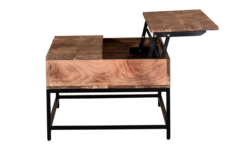 Coffee Table with Lift Top – Natural & Black