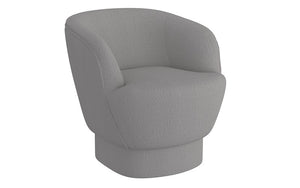 Accent Chair Woven Fabric with Bucket Style Design - Grey
