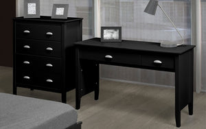 Office or Study Desk with Drawer - Black