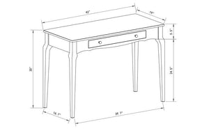 Office or Study Desk with Drawer - Grey