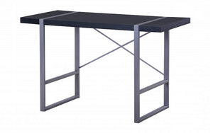 Office or Study Desk with Metal Frame - Black