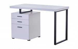 Office or Study Desk with 3 Drawers - White