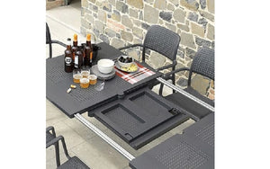 Nardi Libeccio Outdoor Dining Set with Extendable Table - 9 pc - Grey (Made in Italy)