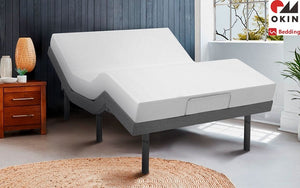 Electric Platform Bed with Adjustable Head & Foot - Black & Grey (Made in Germany)