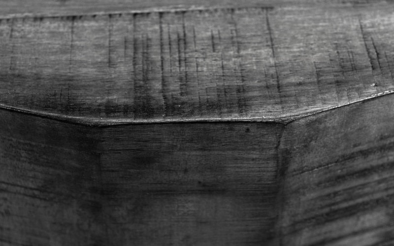 End Table with Solid Wood - Distressed Grey