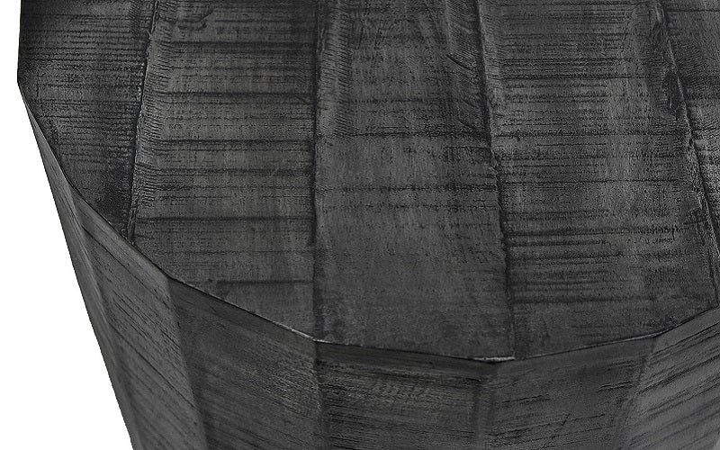 End Table with Solid Wood - Distressed Grey