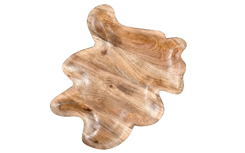 End Table with Solid Wood - Natural & Black