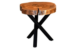 Hospitality & Commercial Grade Coffee and End Table | End Table with Solid Wood - Natural & Black