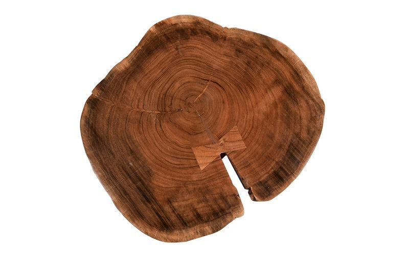 End Table with Solid Wood - Natural & Chromev