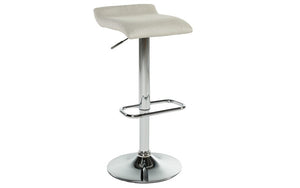 Bar Stool With Low Back & 360° Swivel Fabric Seat - Grey | Beige - Set of 2 pc