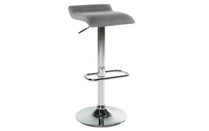 Bar Stool With Low Back & 360° Swivel Fabric Seat - Grey | Beige - Set of 2 pcv