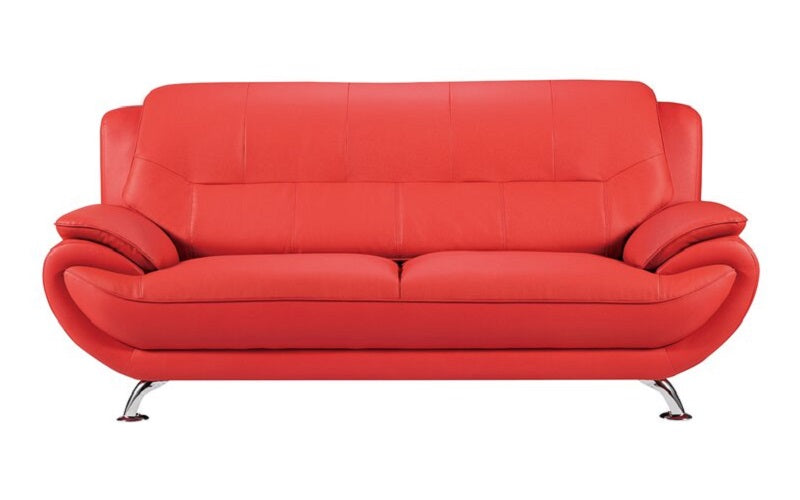 Sofa Set - 3 Piece - Red