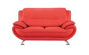 Sofa Set - 3 Piece - Red