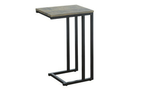 Sofa Table Reclaimed Wood Top with Metal Leg - Black & Grey