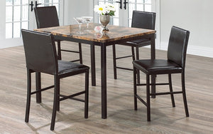 Pub Set with Chairs - 5 pc - Brown | Black