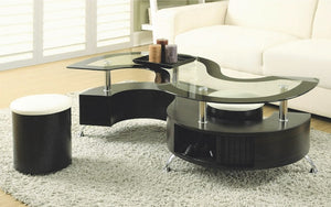 Coffee Table with 2 Stools - Espresso
