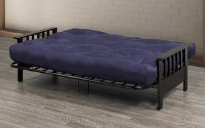 Wood And Metal Futon Frame - Black