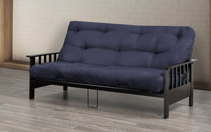 Wood And Metal Futon Frame - Black