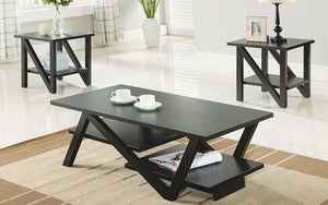 Coffee Table Set with Shelf - 3 pc - Espresso