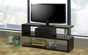 TV Stand with Shelves - Espresso