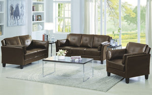 Sofa Set - 3 Piece - Brown