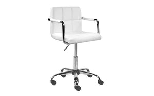 Office Chair with Mid-High Back - White