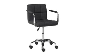 Office Chair with Fabric Mid-High Back - Charcoal Grey