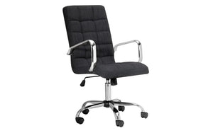 Office Chair with Fabric Full Body High Back - Charcoal Grey