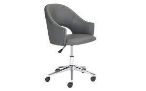Office Chair with Cut-Out Back - Grey