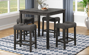 Pub Set with Stools - 5 pc - Dark Grey