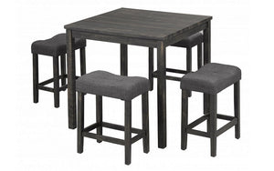 Pub Set with Stools - 5 pc - Dark Grey