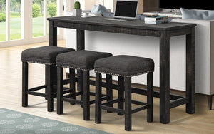 Pub Set with Stools - 4 pc - Dark Grey