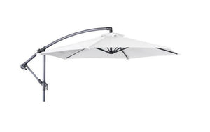 9.5" Outdoor Offset Patio Umbrella - Brown | White | Red