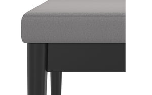 Woven Fabric Bench with Solid Wood Legs - Cream | Grey