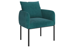 Accent Chair Fabric with Black Leg - Aqua | Grey