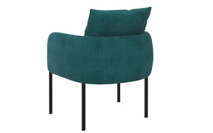 Accent Chair Fabric with Black Leg - Aqua | Grey