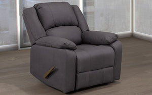 Recliner Swivel Rocker Chair with Air Suede - Grey. Power Lift Chair Recliner for Senior & Medical Supply
