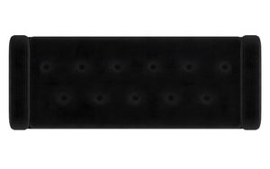 Velvet Fabric Storage Bench or Ottoman with Metal Gold Legs - Black | Grey