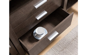 Buffet or Cabinet with 3 Drawers - Walnut Oak